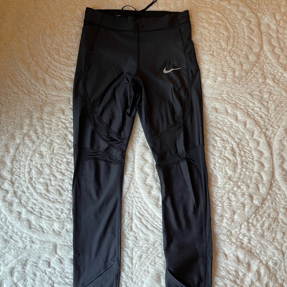 black mesh leggings S